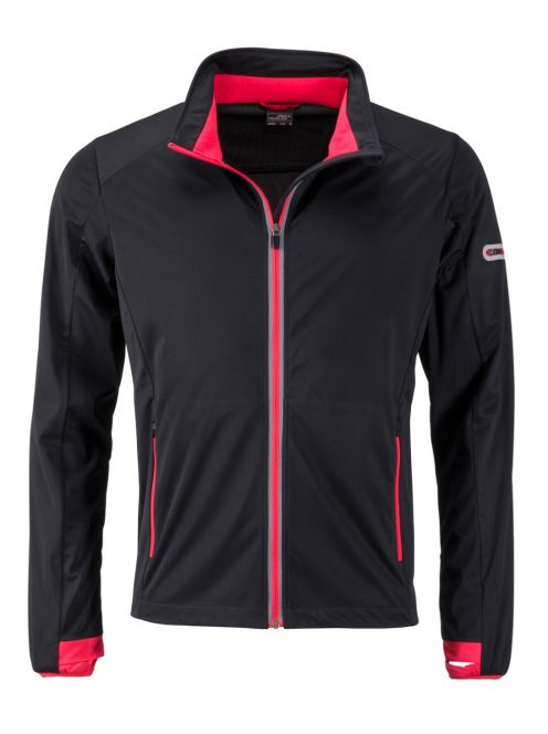 James & Nicholson SPORTS SOFTSHELL BLACKRED férfi kabát