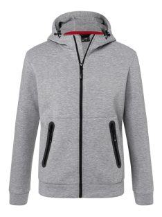   James & Nicholson HOODED LIGHTMELANGE férfi softshell kabát