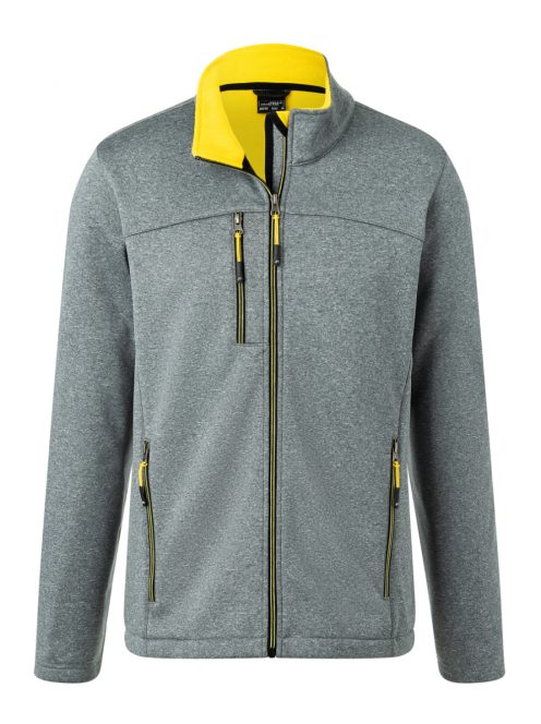 James & Nicholson SOFTSHELL DARKMELANGEYELLOW férfi kabát