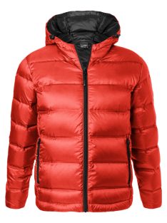   James & Nicholson DOWN FLAMEBLACK férfi kapucnis bélelt kabát