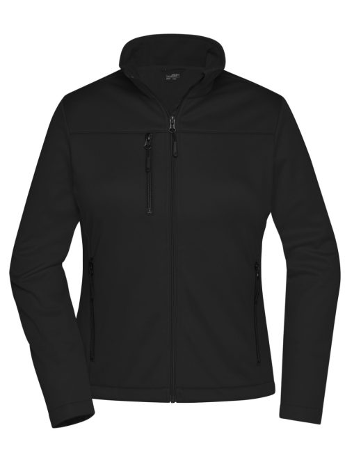 James & Nicholson  SOFTSHELL BLACK női softshell kabát