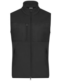   James & Nicholson TWOTONE BLACK férfi technikai polár mellény