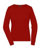 James & Nicholson ROUNDNECK RED női környakú pulóver
