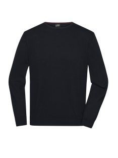 James & Nicholson ROUNDNECK BLACK férfi környakú pulóver