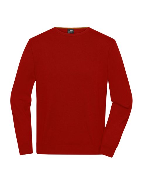 James & Nicholson ROUNDNECK RED férfi környakú pulóver