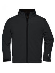 James & Nicholson SOFTSHELL BLACK gyerek kabát