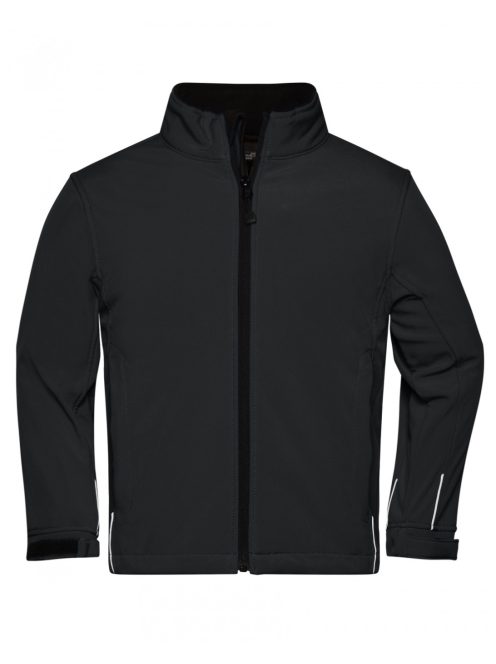 James & Nicholson SOFTSHELL BLACK gyerek kabát