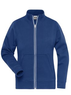   James & Nicholson DOUBLEFACE DARKROYAL női cipzáras pulóver