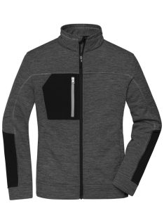   James & Nicholson STRUCTURE BLACKMELANGE női cipzáras pulóver