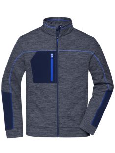   James & Nicholson STRUCTURE NAVYMELANGE férfi cipzáras pulóver