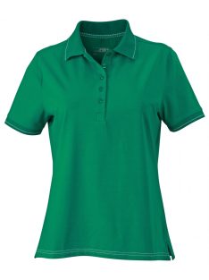   James & Nicholson ELASTIC IRISHGREENWHITE női galléros póló