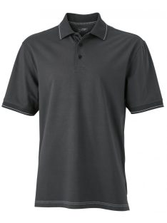   James & Nicholson ELASTIC GRAPHITEWHITE férfi galléros póló