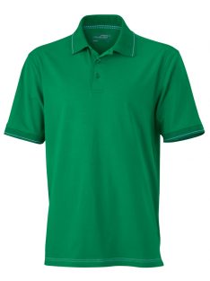   James & Nicholson ELASTIC IRISHGREENWHITE férfi galléros póló