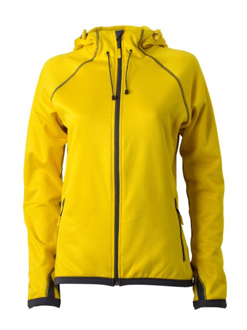 James & Nicholson HOODED YELLOWCARBON női kapucnis cipzáras pulóver