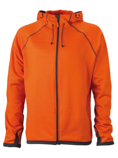 James & Nicholson HOODED ORANGECARBON férfi kapucnis cipzáras pulóver