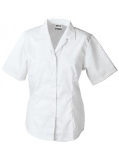 James & Nicholson BUSINESS WHITE női rővid ujjú blúz