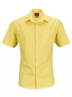 James & Nicholson BUSINESS YELLOW férfi rövid ujjú ing