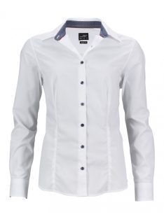 James & Nicholson PLAIN WHITENAVY női hosszú ujjú blúz