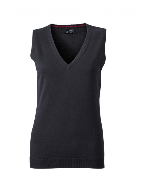 James & Nicholson V-NECK BLACK női mellény