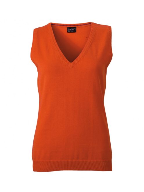 James & Nicholson V-NECK DARKORANGE női mellény