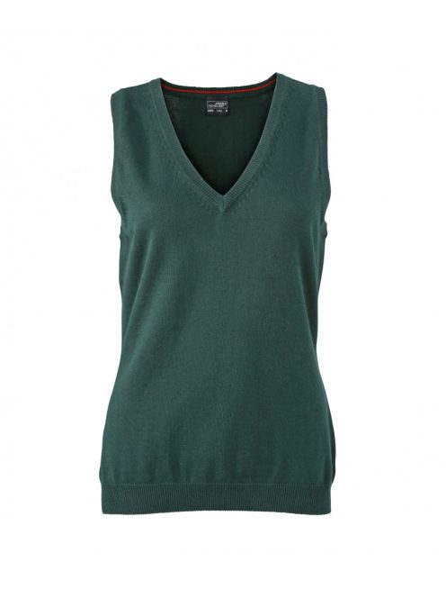 James & Nicholson V-NECK FORESTGREEN női mellény