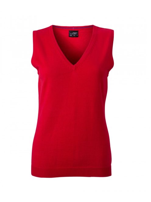 James & Nicholson V-NECK RED női mellény