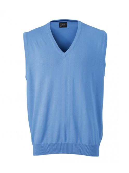 James & Nicholson V-NECK GLACIERBLUE férfi mellény