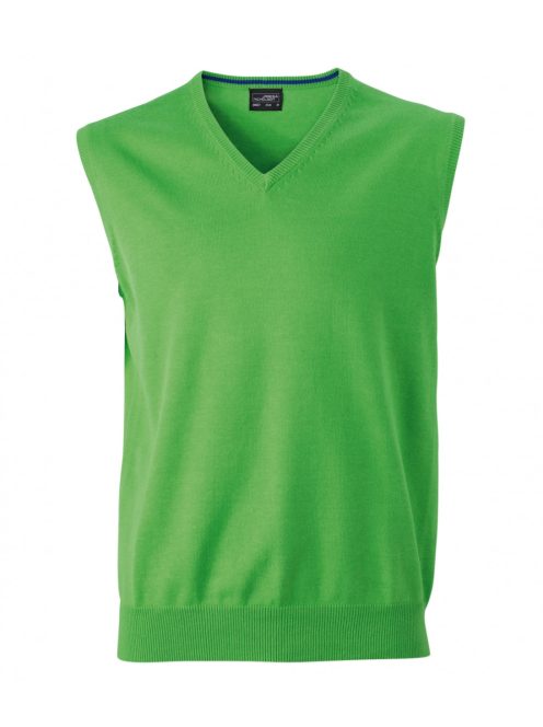 James & Nicholson V-NECK GREEN férfi mellény