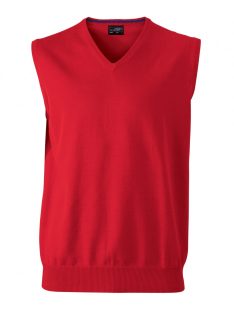 James & Nicholson V-NECK RED férfi mellény