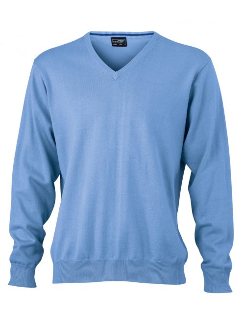 James & Nicholson V-NECK GLACIERBLUE férfi pulóver