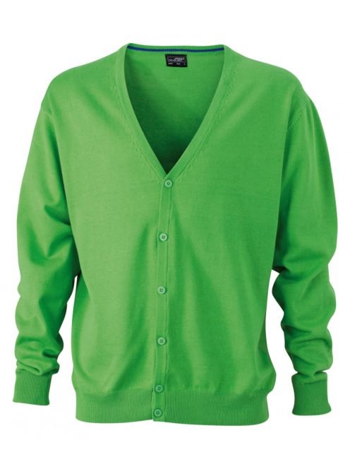 James & Nicholson V-NECK GREEN férfi kardigán