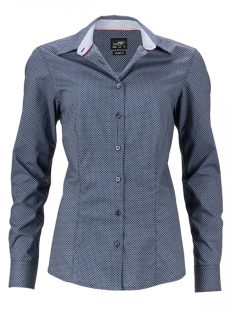   James & Nicholson DIAMONDS NAVYWHITE női hosszú ujjú blúz