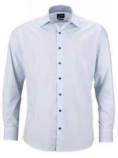   James & Nicholson DIAMONDS WHITEBLUE férfi hosszú ujjú ing