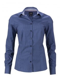 James & Nicholson WINGS BLUEWHITE női hosszú ujjú blúz