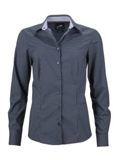 James & Nicholson DOTS NAVYWHITE női hosszú ujjú blúz