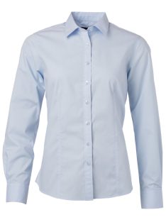 James & Nicholson POPLIN LIGHTBLUE női hosszú ujjú blúz