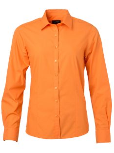 James & Nicholson POPLIN ORANGE női hosszú ujjú blúz