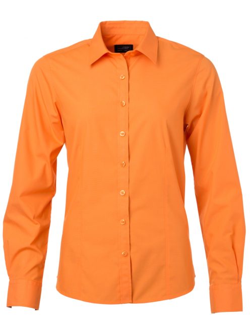 James & Nicholson POPLIN ORANGE női hosszú ujjú blúz