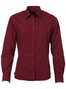 James & Nicholson POPLIN WINE női hosszú ujjú blúz