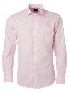 James & Nicholson POPLIN LIGHTPINK férfi hosszú ujjú ing