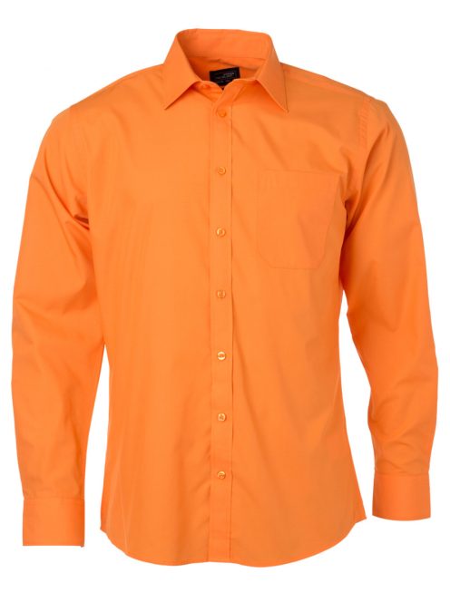 James & Nicholson POPLIN ORANGE férfi hosszú ujjú ing