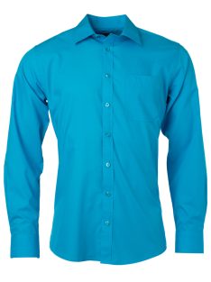 James & Nicholson POPLIN TURQUOISE férfi hosszú ujjú ing