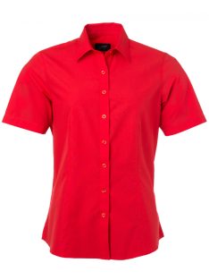 James & Nicholson POPLIN TOMATO női rövid ujjú blúz