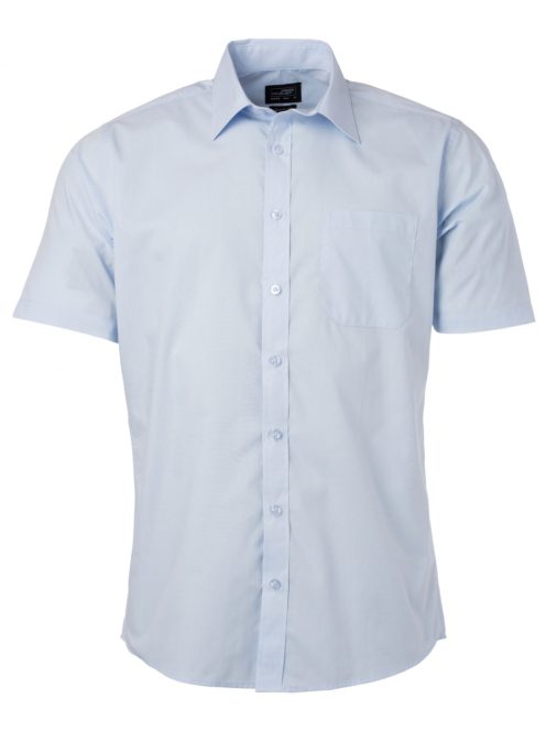 James & Nicholson POPLIN LIGHTBLUE férfi rövid ujjú ing