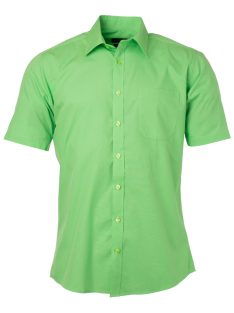 James & Nicholson POPLIN LIMEGREEN férfi rövid ujjú ing