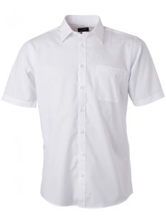 James & Nicholson POPLIN WHITE férfi rövid ujjú ing
