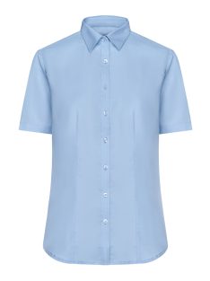   James & Nicholson MICROTWILL LIGHTBLUE női rövidujjú vasalásmentes blúz