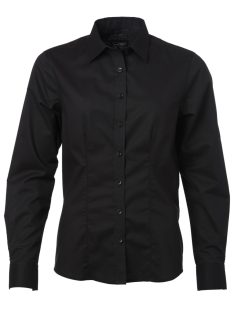 James & Nicholson OXFORD BLACK női hosszú ujjú blúz