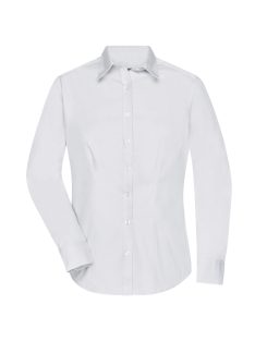 James & Nicholson HERRINGBONE WHITE női hosszúujjú blúz