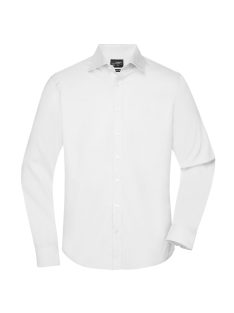 James & Nicholson HERRINGBONE WHITE férfi hosszúujjú ing